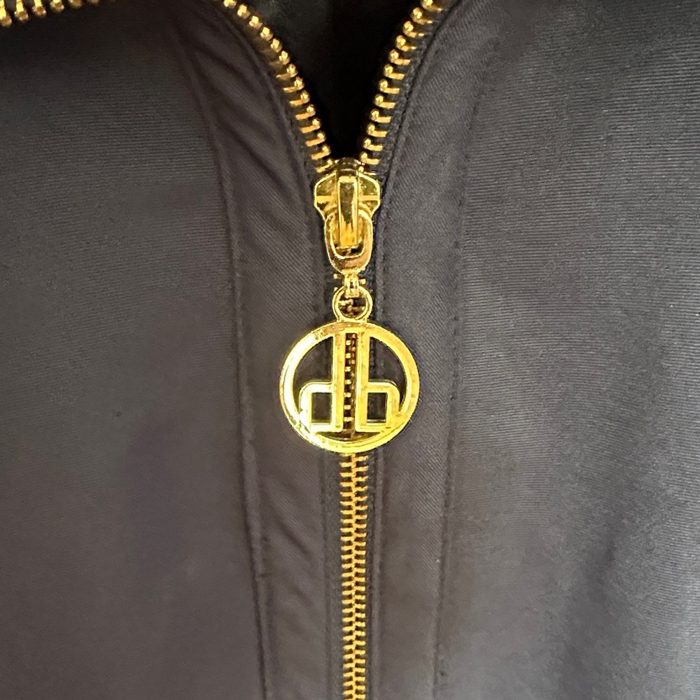 Dennis Basso Navy Utility Jacket - Picture 2 of 5